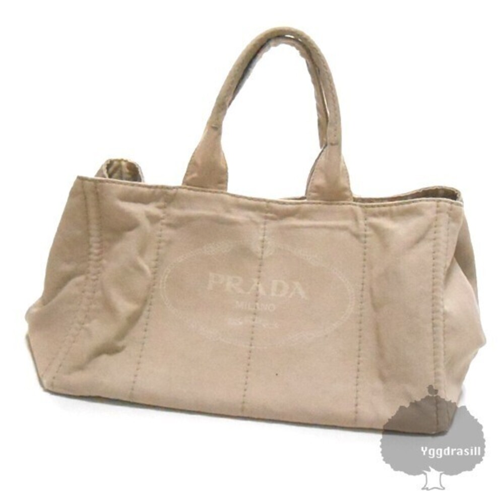 PRADA Canapa Tote Bag Beige Handbag